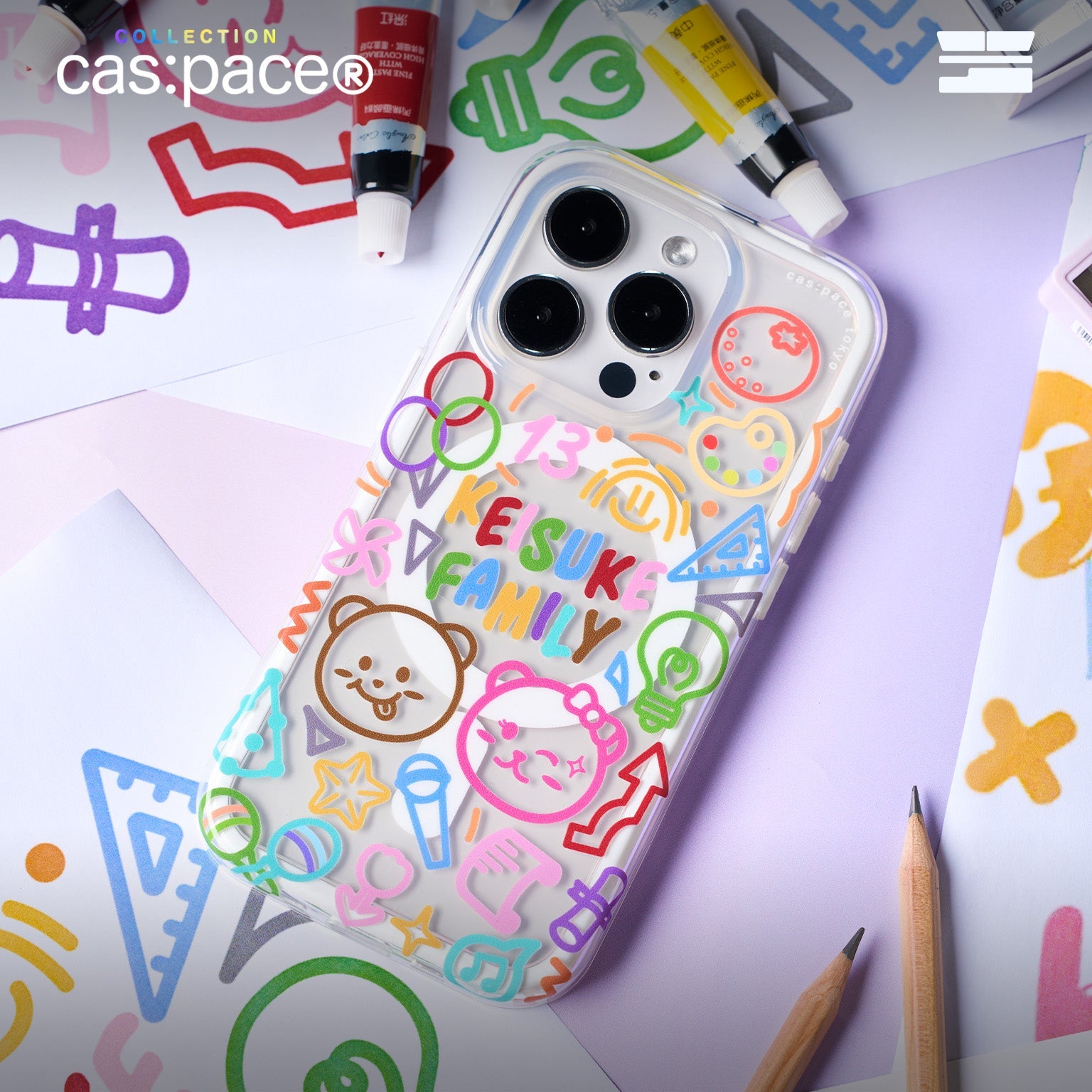 cas:pace 24S/S collection「カラフルのグラフィティ」携帯ケース - cas:pace 殼空間